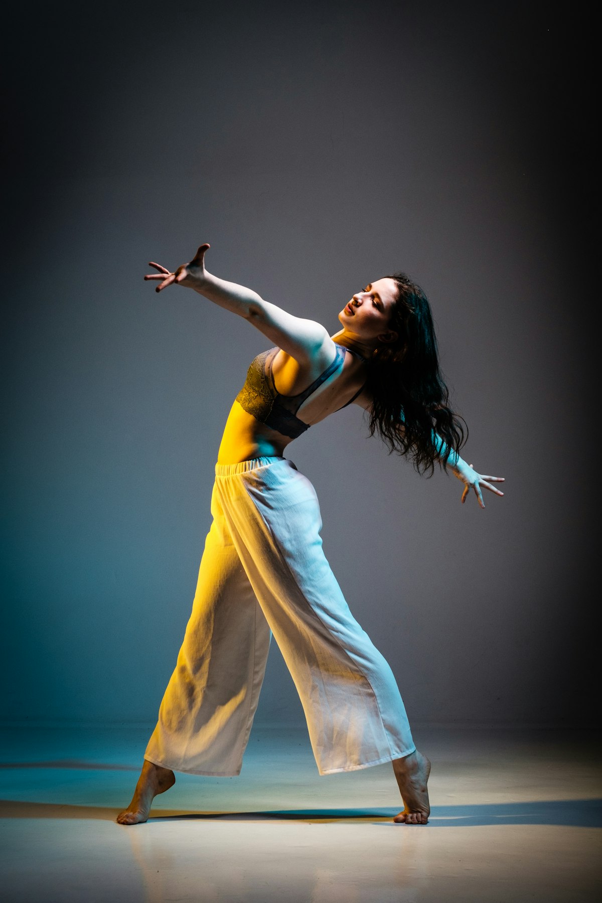A jazz dancer moving to her own rhythm